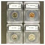 US Coins ICG Graded Group of 13 including 4 Silver