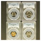 US Coins 1966 Special Mint Set Graded lot, Lincoln