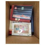 Worldwide & US Stamps accumulation in bankers box,