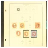 US Stamps Postal Stationery Collection on pages, w