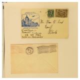 Canada Stamps 3 First Flight Covers on pages (with