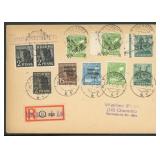Germany 1948 triple combination registered cover,