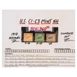 US Stamps #C1-C3 Mint NH Airmail set CV $360