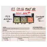 US Stamps #C4-C6 Mint NH Airmail set CV $285