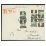 Germany 1935 Registered Cover with Z issues, local