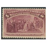 US Stamps #235 Mint NH 8 cent Columbian CV $140