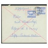 Germany Military Air Post Stamps tied on 1944 Feld