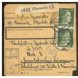 Drutte Labor Camp Parcel Card 1944 (Dec 14) usage