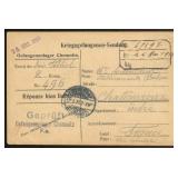 Germany 1916 Prisoner of War Postcard, Chemnitz to