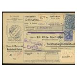Germany Stamps tied on 1916 Parcel Card from Chemn