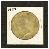 US Coins 1923 Peace Silver Dollar, circulated