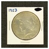 US Coins 1923 Peace Silver Dollar, circulated