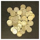 US Coins 9 Barber Dimes, circulated