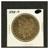 US Coins 1898-S Morgan Silver Dollar, circulated