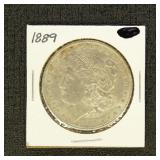 US Coins 1889 Morgan Silver Dollar, circulated