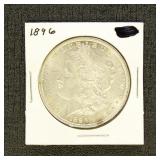 US Coins 1896 Morgan Silver Dollar, BU