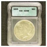 US Coins 1925 Peace Silver Dollar, circulated