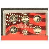 US Coins 2007 Silver Quarter Proof Set