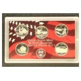 US Coins 2005 Silver Quarter Proof Set