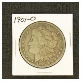 US Coins 1901-O Morgan Silver Dollar, circulated