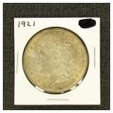 US Coins 1921 Morgan Silver Dollar, AU