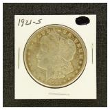 US Coins 1921-S Morgan Silver Dollar, circulated