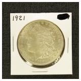 US Coins 1921 Morgan Silver Dollar, AU