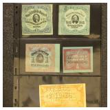 US Beer & Malt Liquor Stamps Used group of 7 on pa