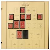 US Revenue Stamps Red Documentary issues balance c