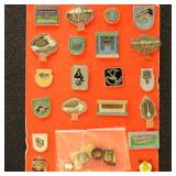 Russia Pins on 2 cards and some loose, about 50 to