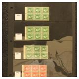 US Stamps #424a//634a Mint NH Booklet Pane Group o