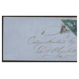 Cape of Good Hope Stamps #4 Used on Folded Letter