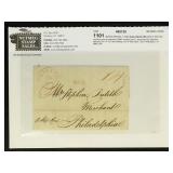 US Stampless Cover on old Nutmeg Auction page with