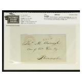 US Stampless Cover on old Nutmeg Auction page with