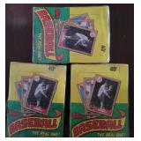 1987 Topps Wax Packs, 3 Boxes, 36 Packs each, boxe