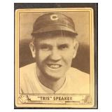 Tris Speaker 1940 Play Ball Baseball Card #170, wi