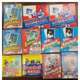 1988-1993 Topps Wax Pack Boxes, includes 2 1988 Bo