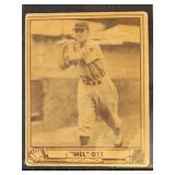 Mel Ott 1940 Play Ball Baseball Card #88, with sta