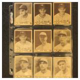 1940 Play Ball Baseball Cards, 35 total in mixed c
