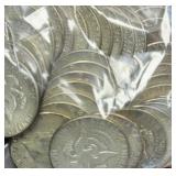 US Coins 60 1967 & 1968 Kennedy Halves 40% Silver,