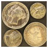 4 Medals / Tokens, group of interesting and older