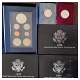 US Coins Silver Sets: 1992, 1994 & 1998 Mint Premi