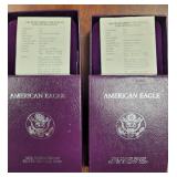 US Coins Silver American Eagles 1986 (2 of them),