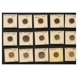 US Coins Indian Head Cents 1860s//1900s in flips w