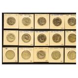 US Coins 25 Kennedy 40% Silver Half Dollars in fli