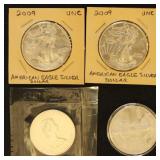 US Silver Coins 3 American Eagle Silver Dollars pl