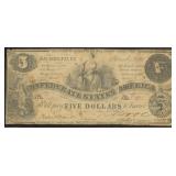 Confederate States of America Paper Money #T36 $5