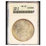 US Coins 1883 VAM-14 Morgan Silver Dollar Graded M
