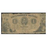 Obsolete Currency $1 Greensboro