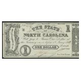 Obsolete Currency $1 State of North Carolina Note,